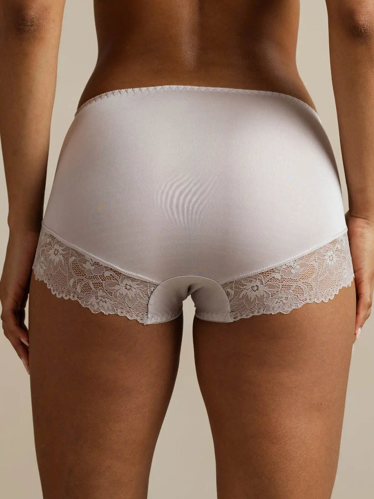 100% Mulberry Silk High Rise Knickers Lace Trim Panty
