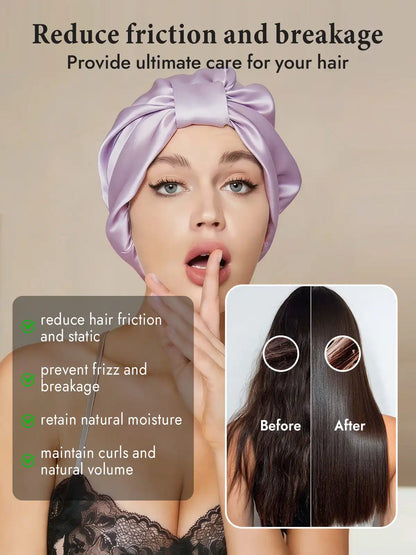 100% Mulberry Silk Night Turban Bonnet