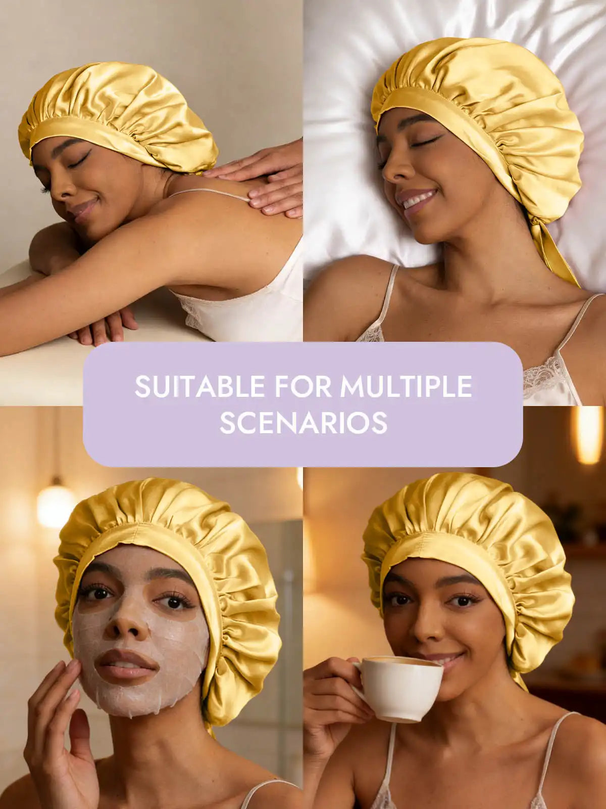100% Mulberry Silk Elegant Bonnet with Long Ribbons