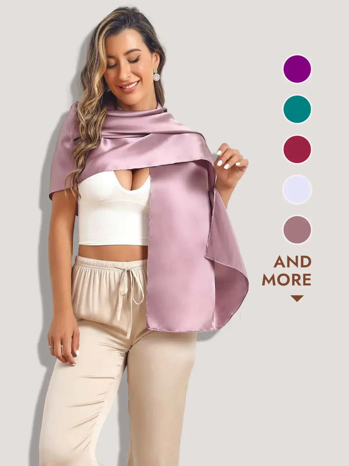 100% Mulberry Silk Long Scarf/Shawl 170x53cm