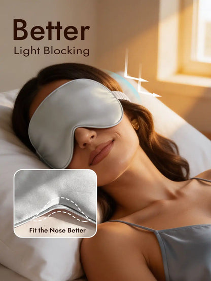 100% Mulberry Silk Eye Mask And Envelope Pouch Set 2Pcs