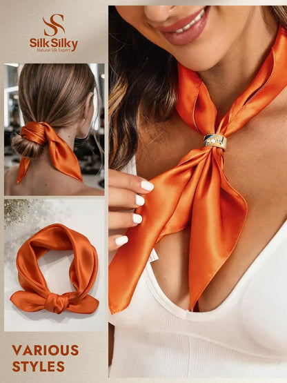 100% Mulberry Silk Square Scarf 53x53cm/21