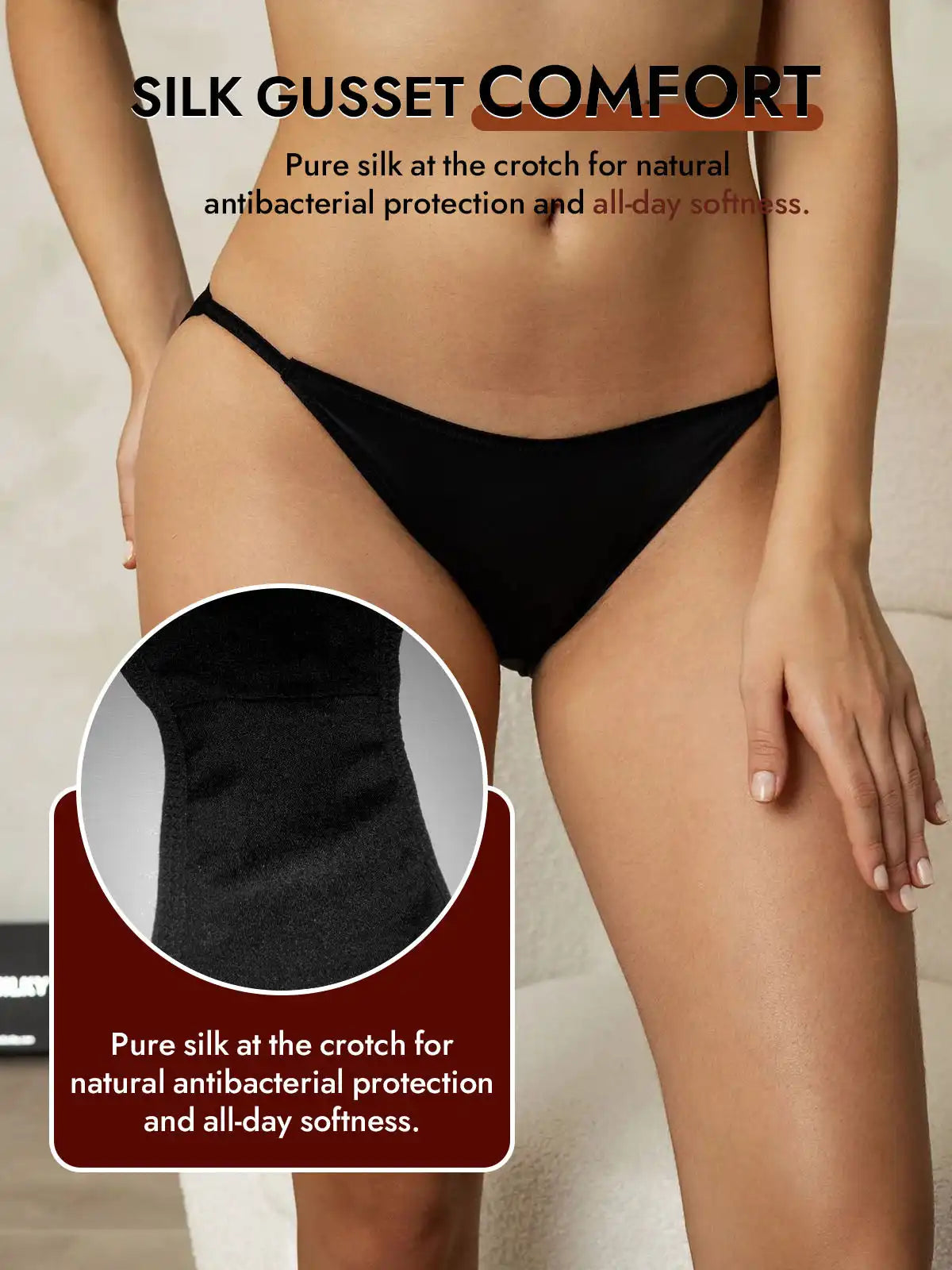 19Momme Silk Low-Waist String Brief Panty