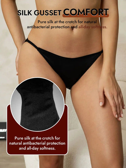 19Momme Silk Low-Waist String Brief Panty