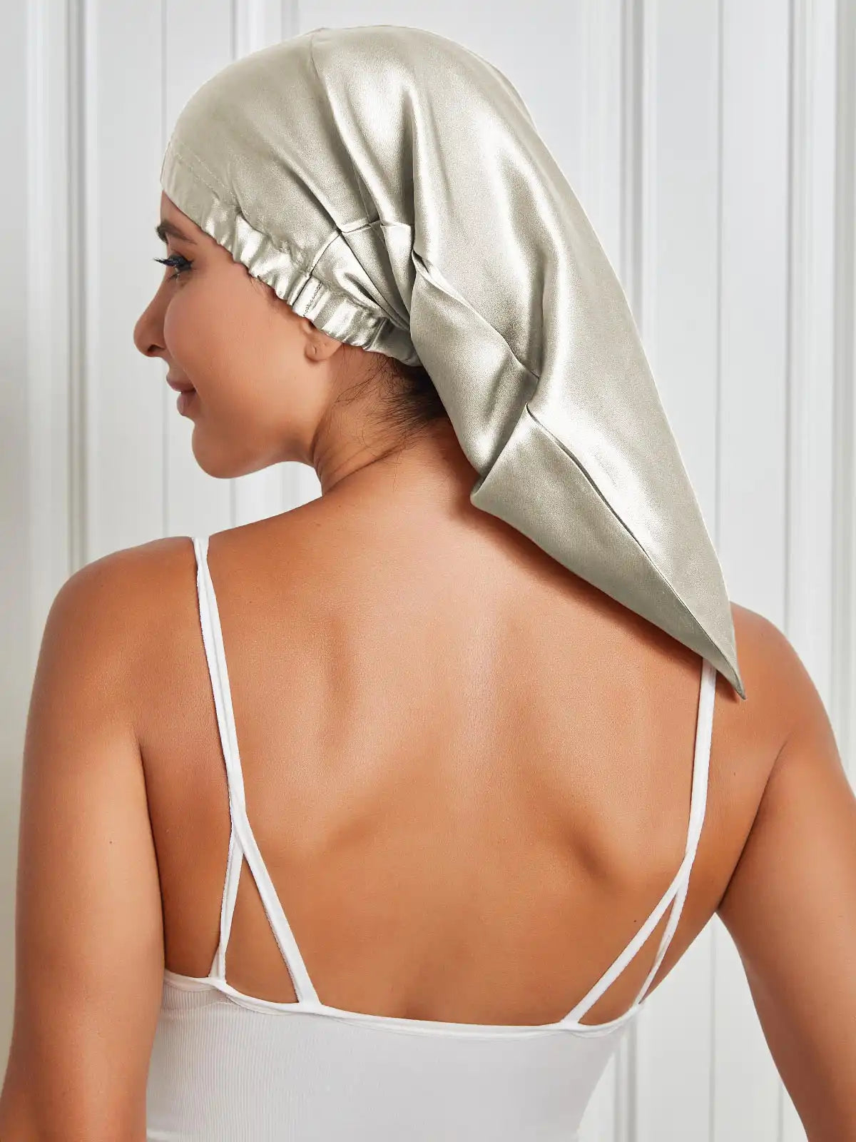 100% Mulberry Silk Sleep Cap Elasticated Bonnet