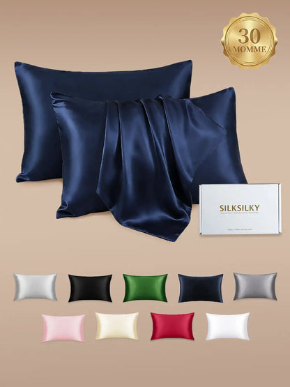 2Pcs 30Momme 100% Silk Pillowcases Bundle- Hidden Zipper