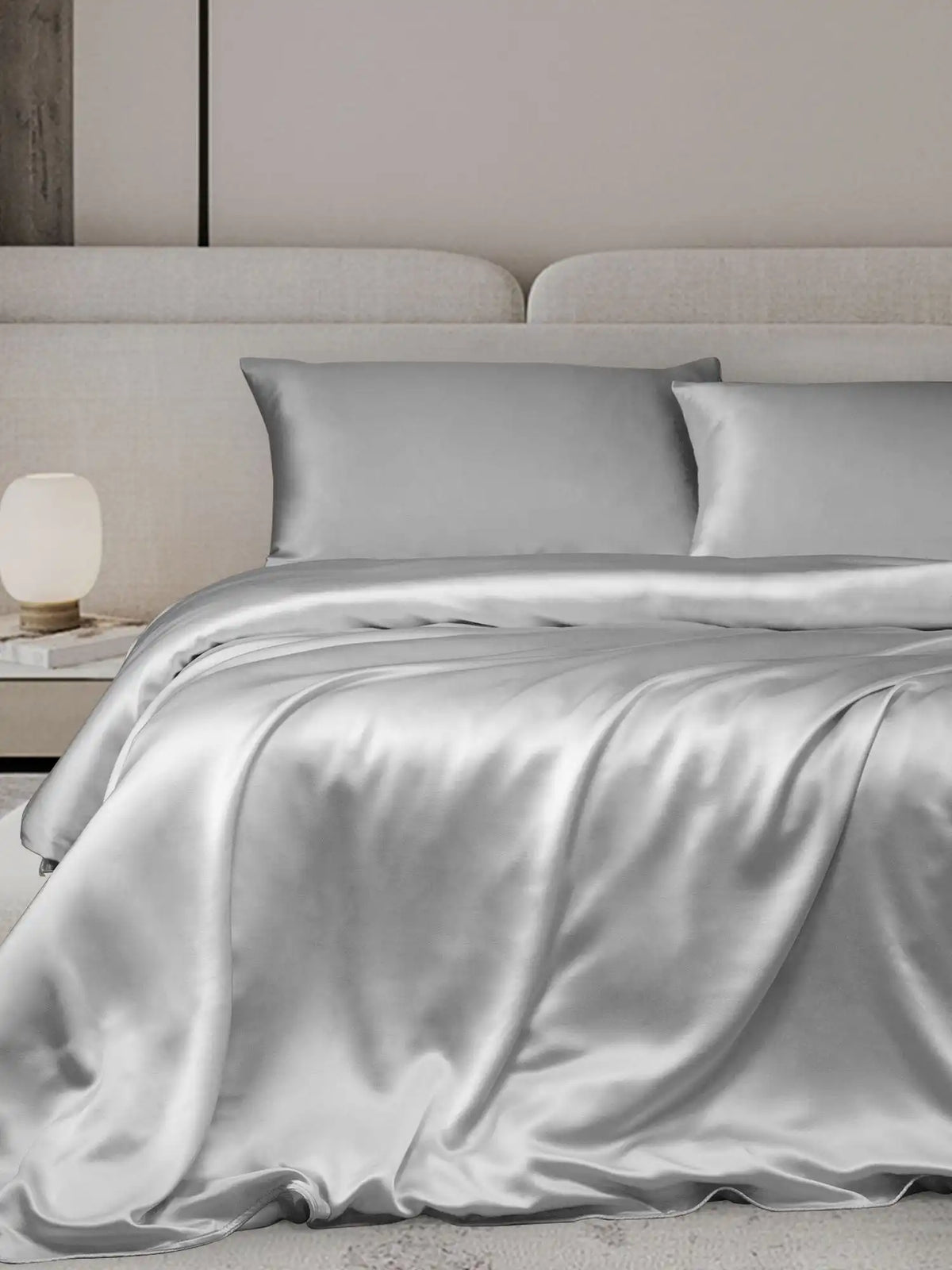 19Momme 3Pcs Silk Set Duvet Cover+2x Pillowcases