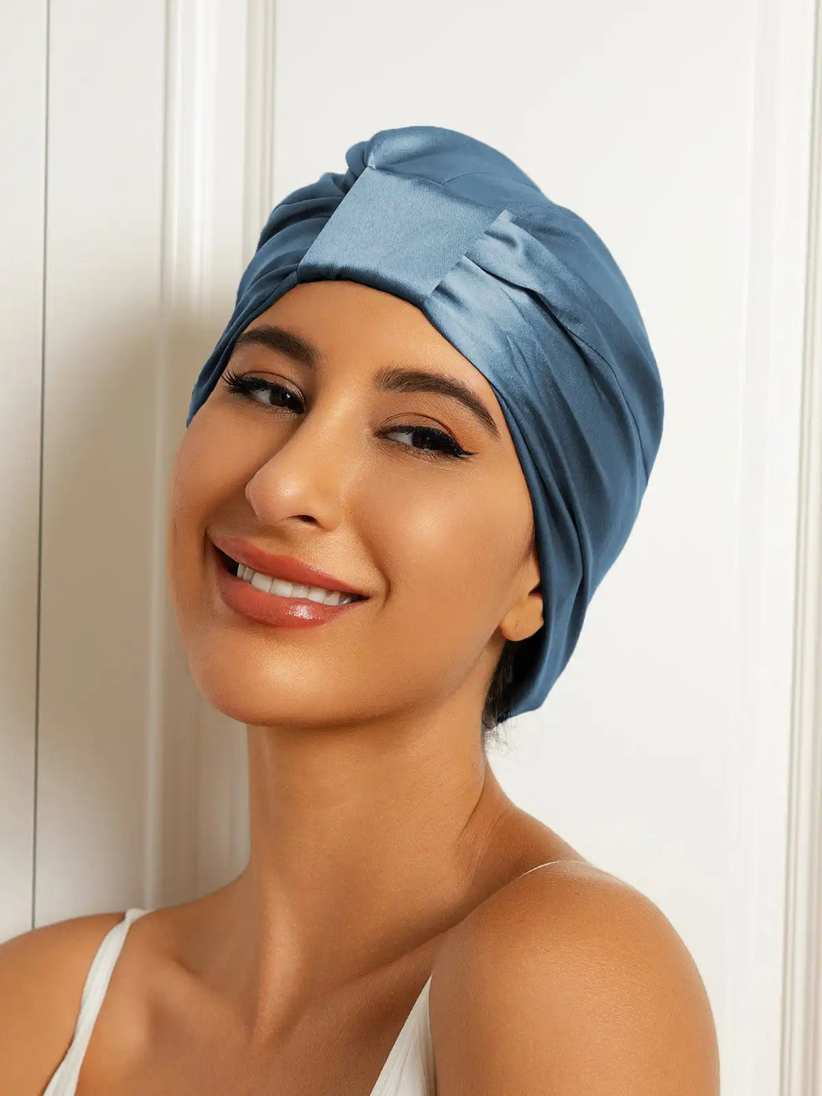100% Mulberry Silk Sleep Cap Double Layer Night Turban Bonnet