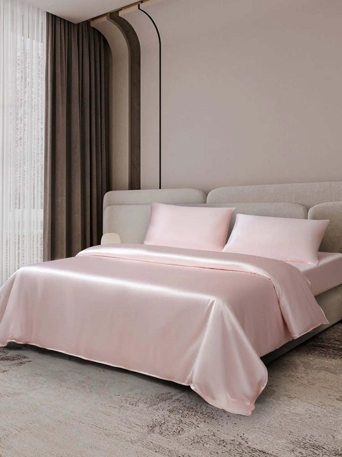 22Momme 4Pcs Silk Set Duvet Cover+Fitted Sheet+2x Pillowcases