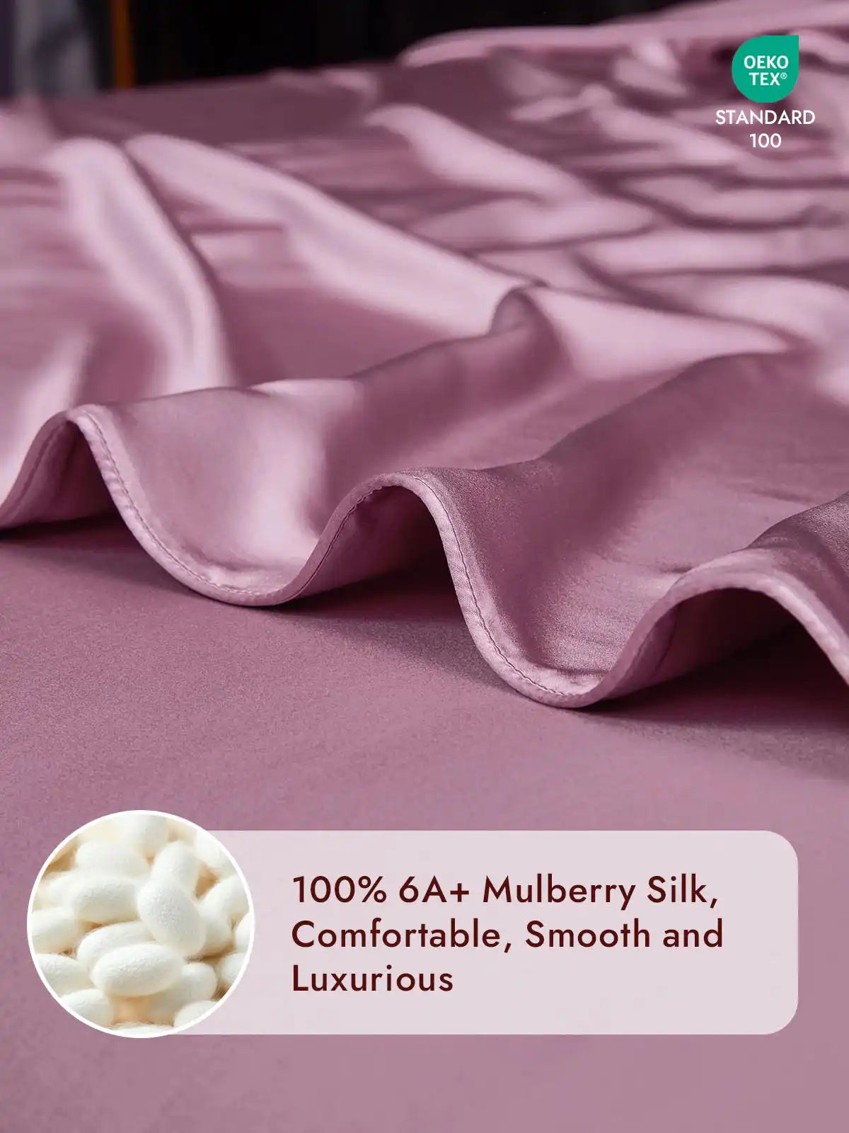 25Momme Mulberry Silk Seamless Duvet Cover (WITHOUT PILLOWCASES)