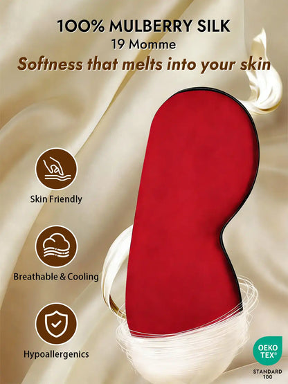 100% Mulberry Silk Elastic Band Sleep Eye Mask