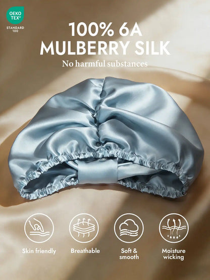 100% Mulberry Silk Night Turban Bonnet