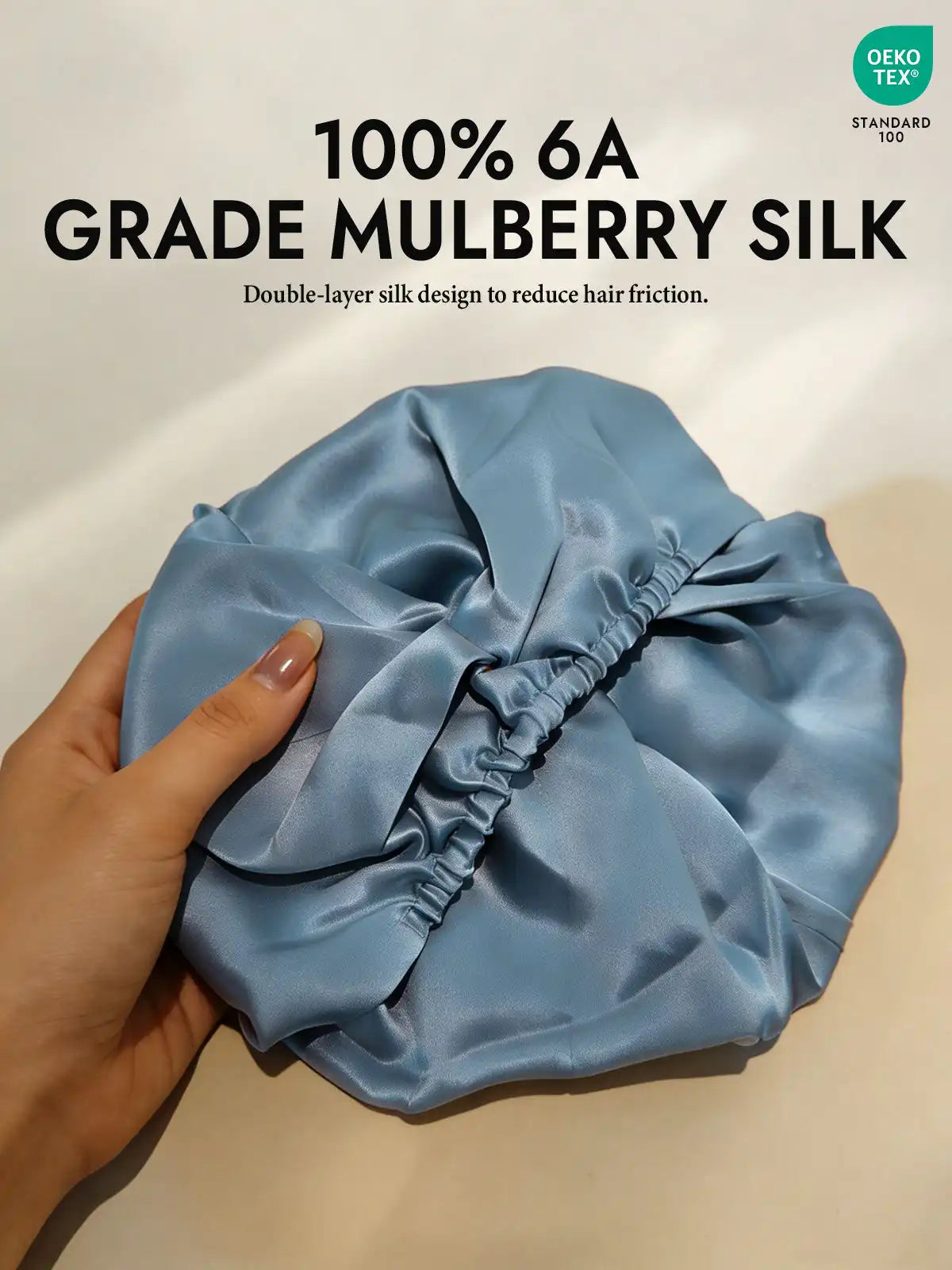 100% Mulberry Silk Sleep Cap Double Layer Night Turban Bonnet