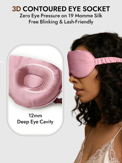 Clearance - 100% Mulberry Silk Eye Mask With Elastic Band
