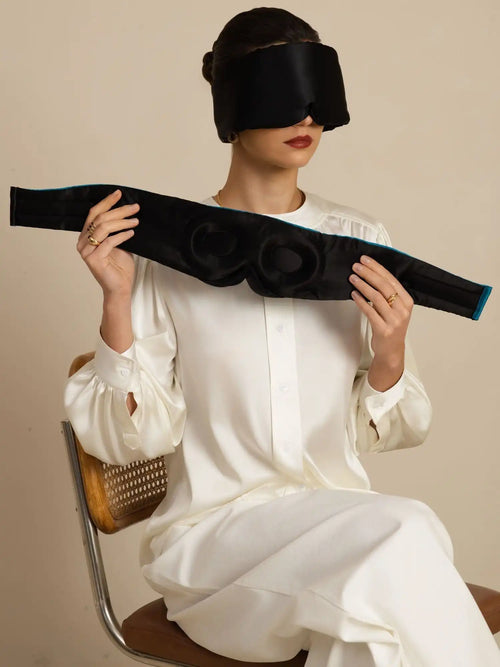 100% Mulberry Silk 3D Contoured Eye Mask With Velcro Closure