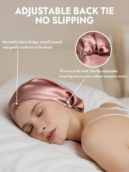 100% Mulberry Silk Elegant Bonnet for Long Hair