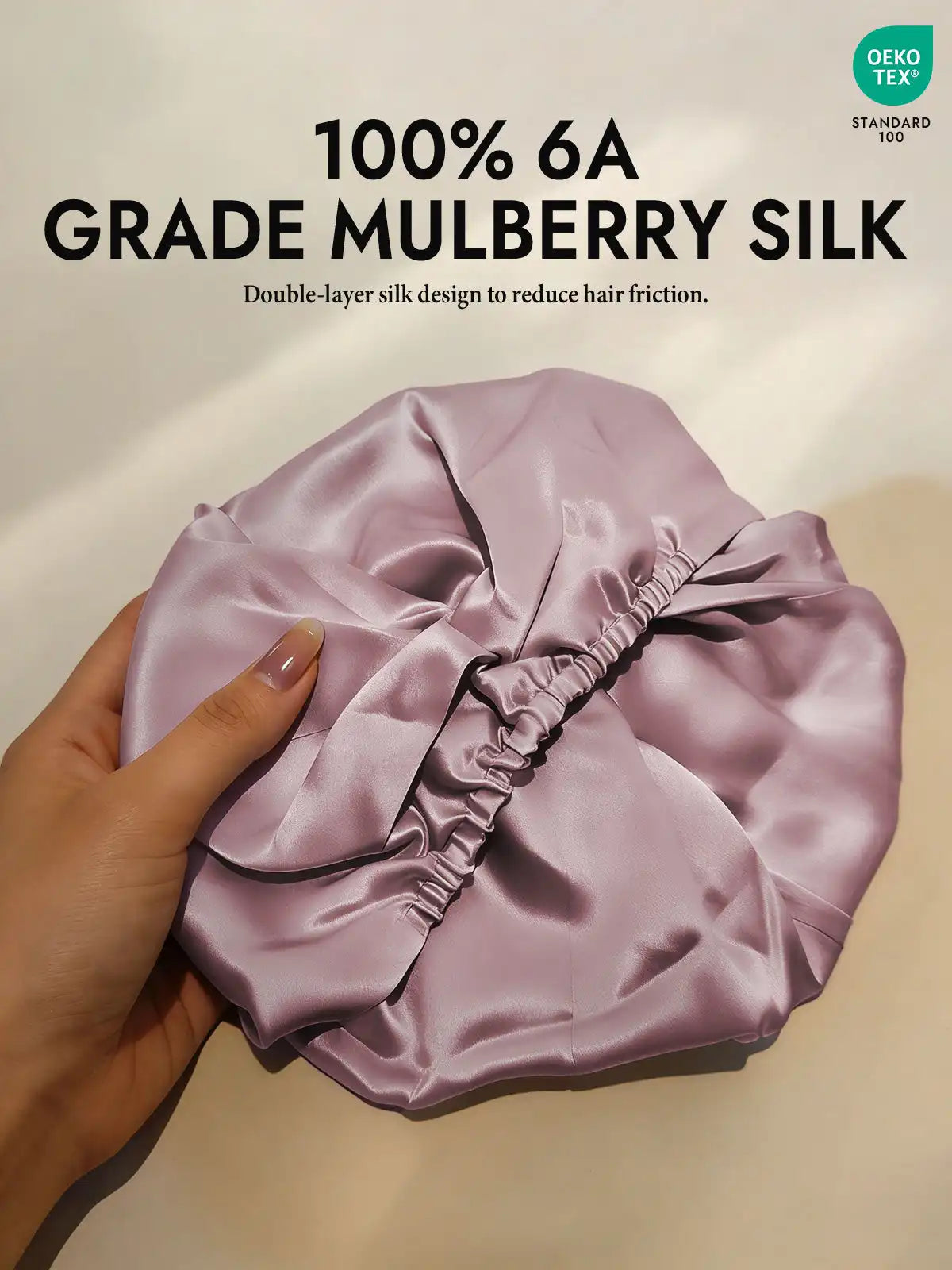 100% Mulberry Silk Sleep Cap Double Layer Night Turban Bonnet
