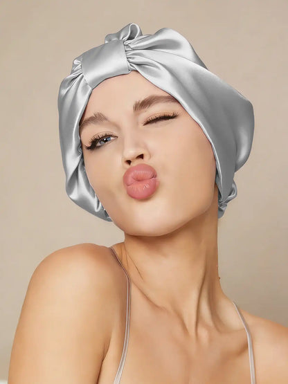 100% Mulberry Silk Night Turban Bonnet