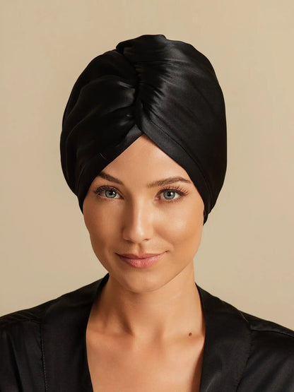 100% Mulberry Silk Double-Sided Hair Towel Wrap – Quick Dry, Frizz Free & Gentle on Hair