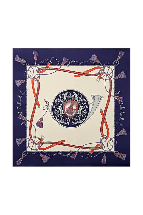 100% Mulberry Silk Floral  Square Scarf - Size 53x53cm