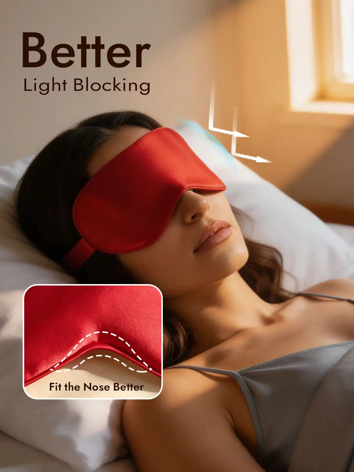 100% Mulberry Silk Eye Mask And Envelope Pouch Set 2Pcs