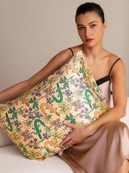 19 Momme Artistic Printed 100% Mulberry Silk Pillowcase – Envelope Closure