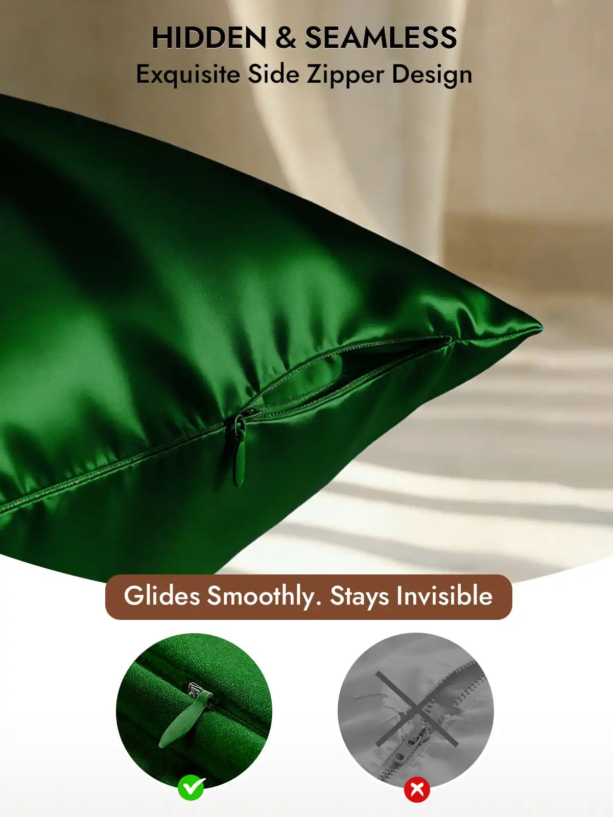 2Pcs 30Momme 100% Silk Pillowcases Bundle- Hidden Zipper