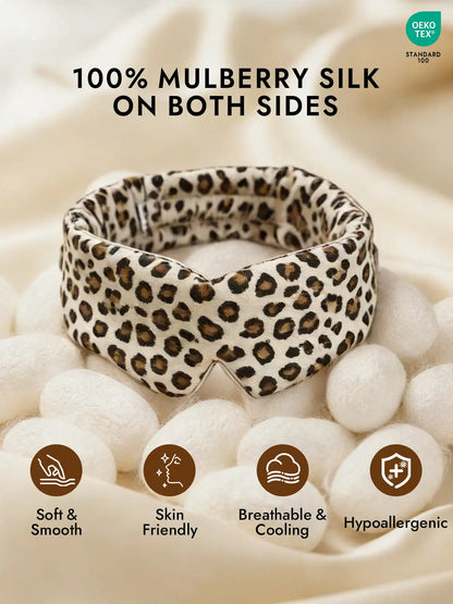 100% Mulberry Silk One Piece Silk Sleep Eye Mask With Velcro