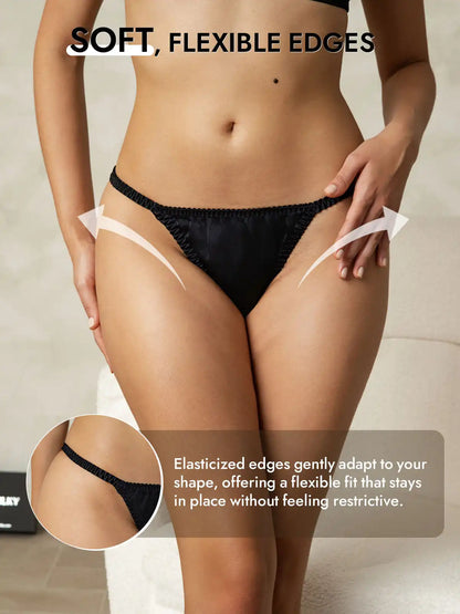 100% Mulberry Silk String Thong Sexy Panty