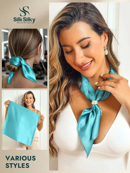 100% Mulberry Silk Square Scarf 53x53cm/21