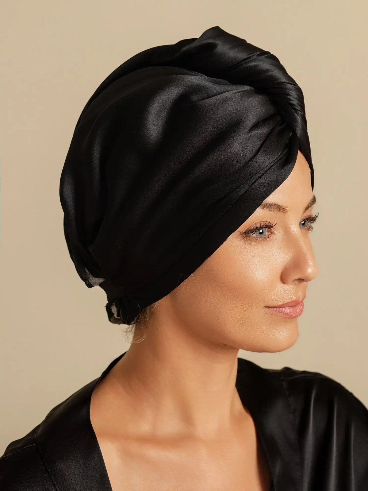 100% Mulberry Silk Double-Sided Hair Towel Wrap – Quick Dry, Frizz Free & Gentle on Hair