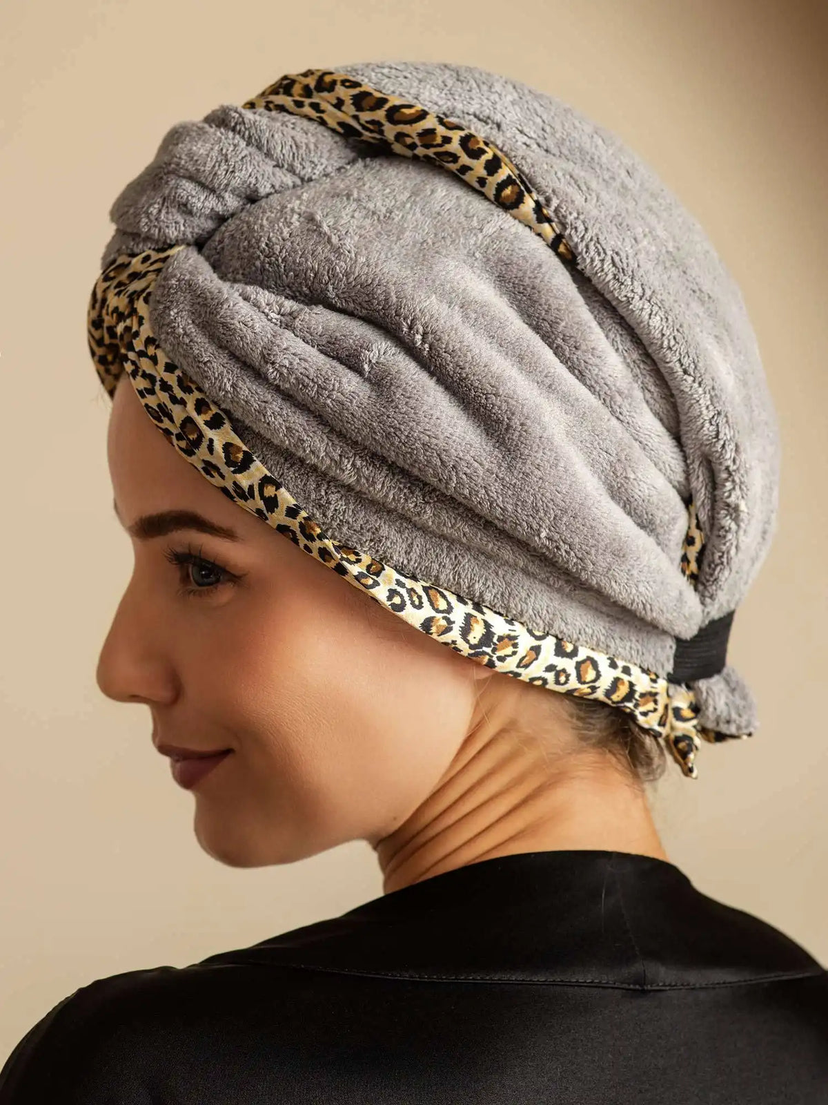 100% Mulberry Silk Double-Sided Hair Towel Wrap – Quick Dry, Frizz Free & Gentle on Hair