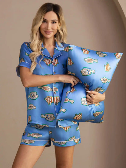 19 Momme Artistic Printed 100% Mulberry Silk Pillowcase – Envelope Closure