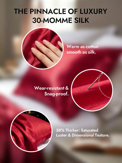 2Pcs 30Momme 100% Silk Pillowcases Bundle- Hidden Zipper