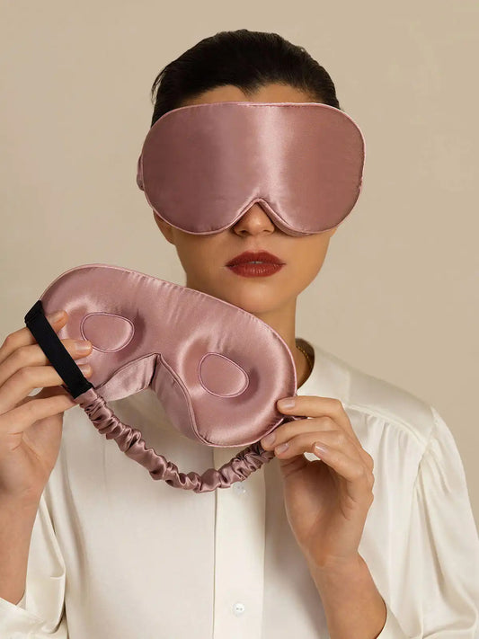 22 Momme 100% Mulberry Silk 3D Sleep Mask With Upgraded Nose Wings