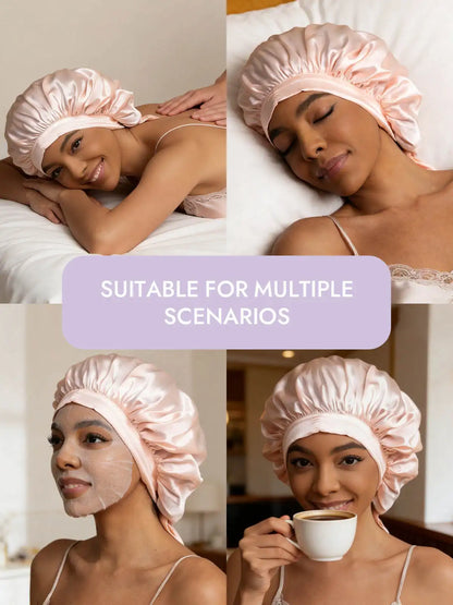 100% Mulberry Silk Elegant Bonnet with Long Ribbons