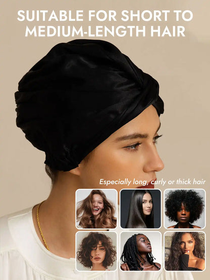 22Momme 100% Mulberry Silk Knot-Front Hair Bonnet with Adjustable Button Design