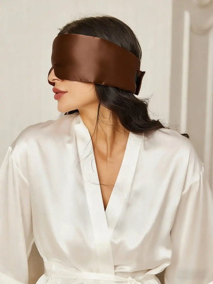 100% Mulberry Silk One Piece Silk Sleep Eye Mask With Velcro