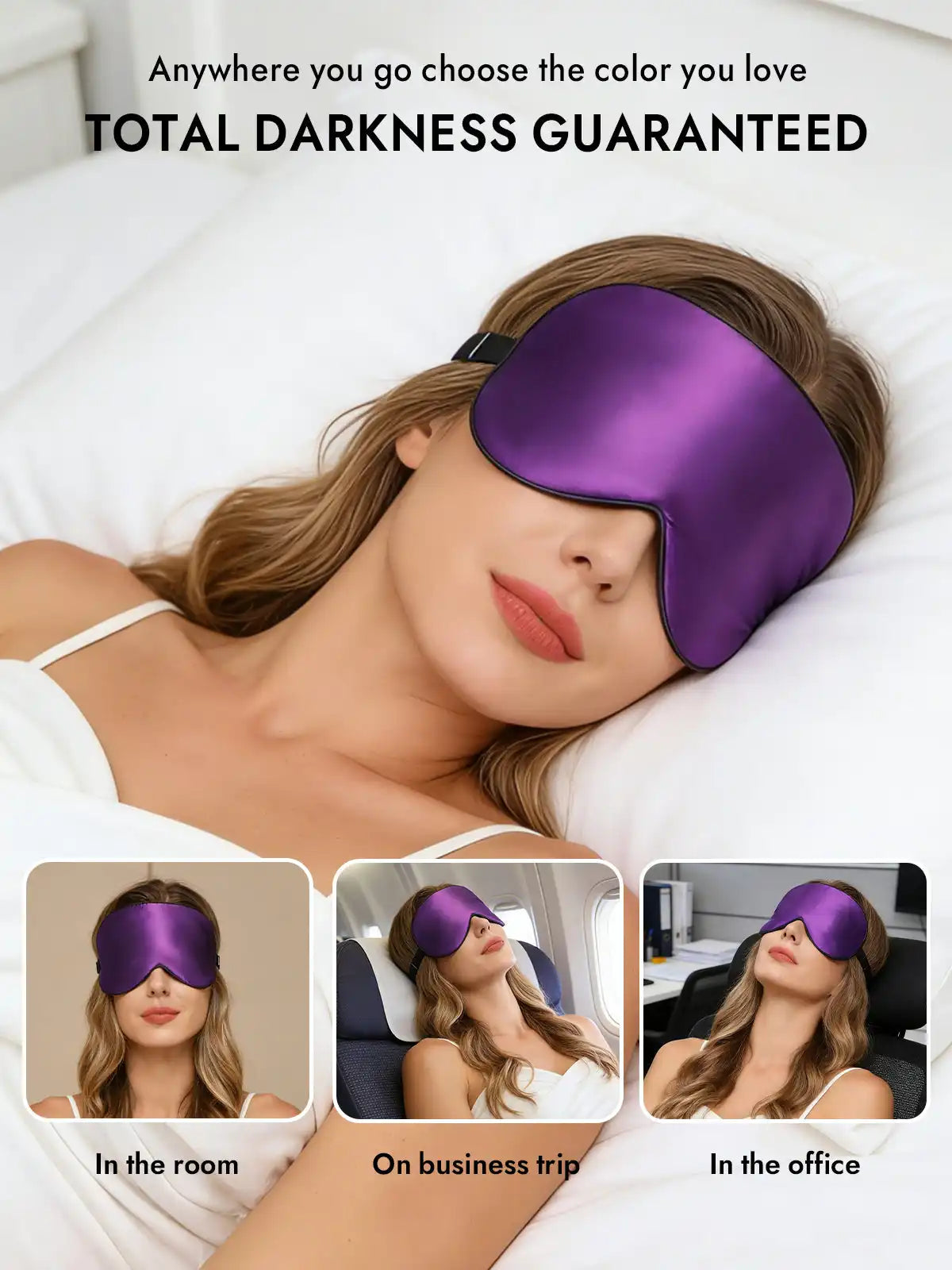 100% Mulberry Silk Elastic Band Sleep Eye Mask