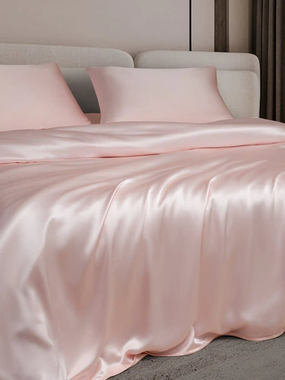 22Momme 4Pcs Silk Set Duvet Cover+Fitted Sheet+2x Pillowcases
