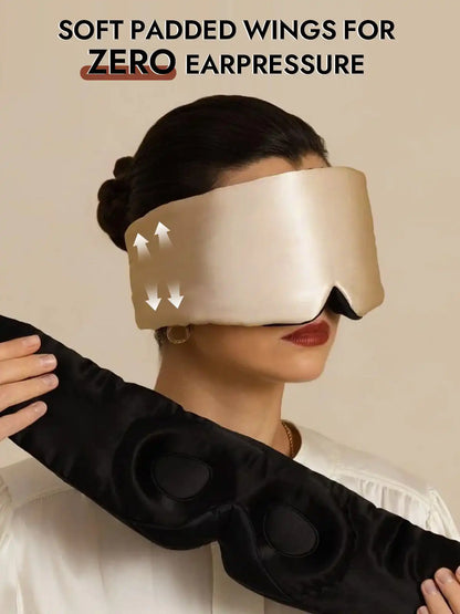 100% Mulberry Silk 3D Contoured Eye Mask With Velcro Closure