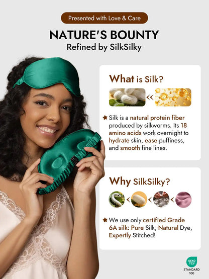 Clearance - 100% Mulberry Silk Eye Mask With Elastic Band