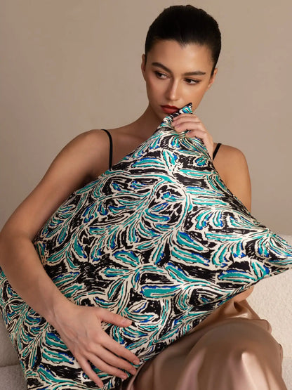 19 Momme Artistic Printed 100% Mulberry Silk Pillowcase – Envelope Closure