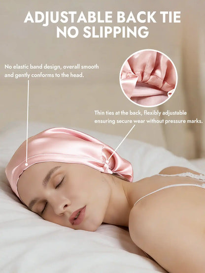 100% Mulberry Silk Elegant Bonnet for Long Hair