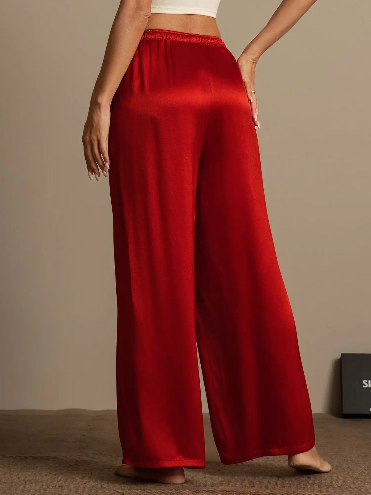 100% Mulberry Silk Wide Leg Women's Pants