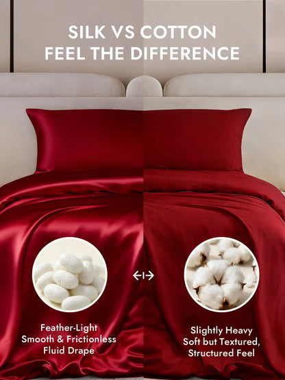 25Momme Mulberry Silk Seamless Duvet Cover (WITHOUT PILLOWCASES)