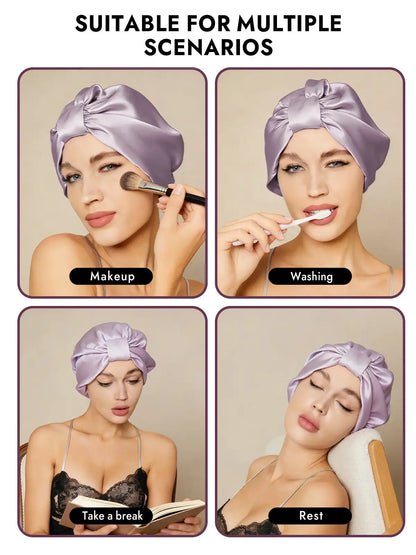 100% Mulberry Silk Night Turban Bonnet