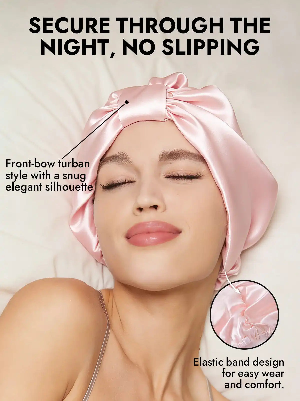 100% Mulberry Silk Night Turban Bonnet