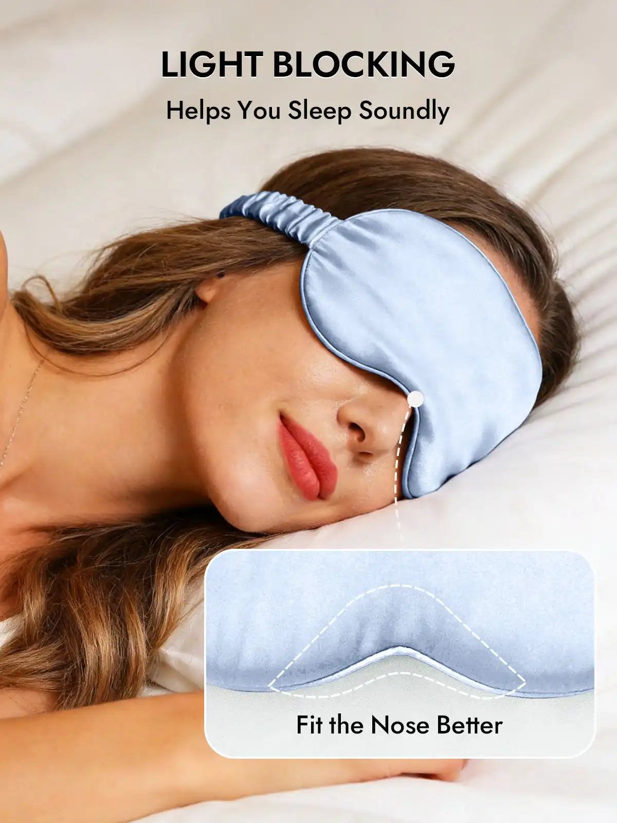100% Mulberry Silk Sleep Eye Mask with Elastic Band