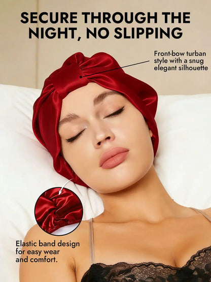 100% Mulberry Silk Night Turban Bonnet